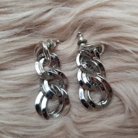 💕Monet Vintage Double Link Silver Tone Set💕 - Picture 3 of 8